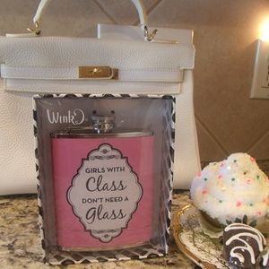 Wink Pink "Girls With Class" Hip Flask NIB